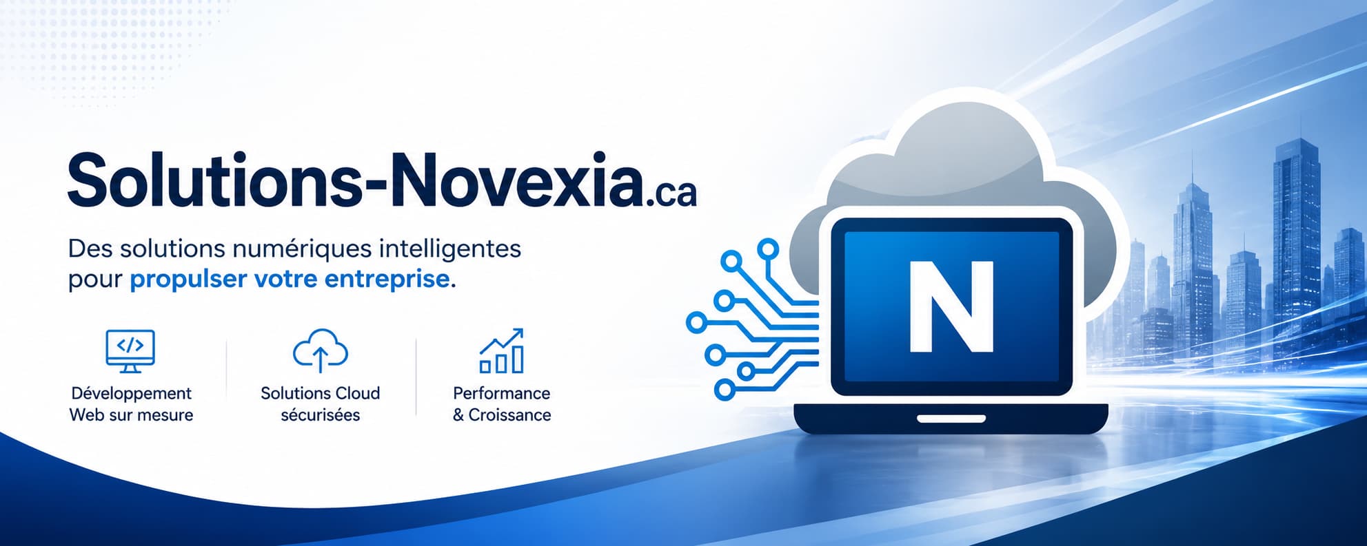 Solutions Novexia — Des solutions numériques intelligentes pour propulser votre entreprise : développement web sur mesure, solutions cloud sécurisées, performance & croissance